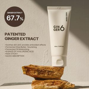 GINGER6 Crema de manos vegana Agua de jengibre Ácido hialurónico Hidratante nutritivo Perfume refrescante suave Incluye glicerina - Product Image 5
