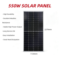 Panneau solaire rigide 550W monocristallin PERC 9BB, efficacité 23%, 12V 18V, module étanche avec cadre en aluminium pour système hors réseau