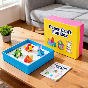Kit d'<span class=keywords><strong>origami</strong></span> et de découpe de papier pour débutants, avec thème animaux et nature, livre d'artisanat artistique pour enfants de 4 <span class=keywords><strong>à</strong></span> 6 ans, jouet éducatif - Product Image 3
