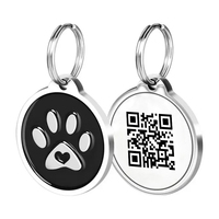 Kunden spezifische personal isierte Haustier produkte Qr-Code Haustier Hund ID-Tag Metall Schlüssel anhänger Haustier Tag mit Qr-Code Hunde marke