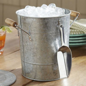 Galvanized Iron Bucket Planter <b>Set</b> with Jute Rope Handgrip Metal Decorative Flower Pots Planters <b>Garden</b> Decor - Product Image 4
