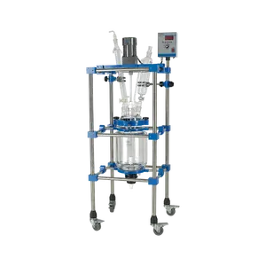 50L 100L 150L 200L Double Jacketed Glass Reactor For Reflux And Distillation Chemical Reactor