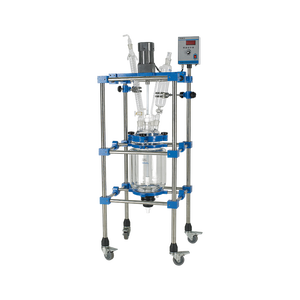 Reattore in vetro a doppio rivestimento 50L 100L 150L 200L per reflusso e reattore chimico di distillazione - Product Image 4
