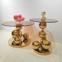 Table basse de salon Xuanzhen en métal doré, style nordique, ensemble de tables basses intelligentes, table à thé ronde en verre, table basse moderne de luxe