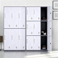 Armoire de vestiaire pour personnel avec tringle de suspension, placard de rangement pour vêtements personnels des employés de bureau, de salle de sport ou d'école