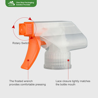 Bouteille vide en HDPE de 500 ml de haute qualité, personnalisée par les fabricants, avec bouchon à vis, pulvérisateur à gâchette carré en plastique pour nettoyant, modèles 28 400 410 415