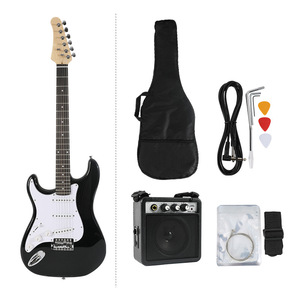 Sınır Ötesi 39 inç Sol El Elektrik Gitarı Gül Ağacı Klavye Paulownia Ahşap Tek Tremolo Kolu ST Serisi Set Profesyonel - Product Image 1