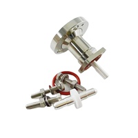 Connecteur coaxial étanche IP67 en laiton avec bride carrée de 32 mm et broche filetée M8 de 25 mm, prise à bride EIA de 7/8 po, 50 Ohms, nickelé/argenté, avec PTFE