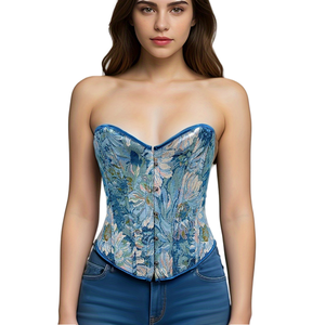 Soutien-gorge gainant respirant style rétro romantique pour <span class=keywords><strong>femme</strong></span>, effet ventre plat, haut gainant Renaissance - Product Image 5