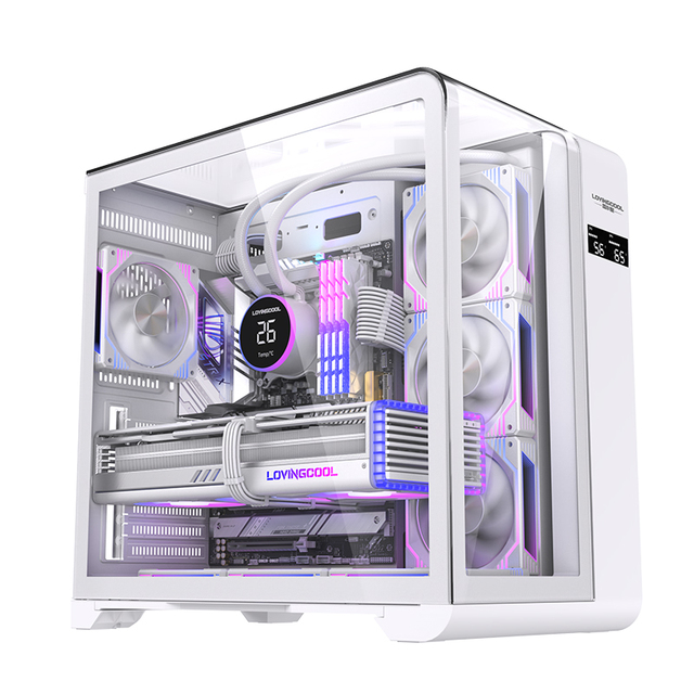 Lovingcool Manufactures OEM/ ODM Custom Mid Tower ATX Gaming PC Case Desktop Computer Cases Cabinet With Temperature Display