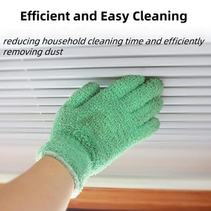 Gants de nettoyage ménagers en microfibre de taille moyenne, durables et confortables, multicolores, pour le dépoussiérage de la maison, des meubles et des voitures - Product Image 5