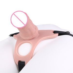 As-724 Real Skin Cock Cage Zachte Siliconen Mannelijke Kuisheid Apparaat Met Elastische Harnas Voor Mannelijke <span class=keywords><strong>Penis</strong></span> Bondage Paar Gay <span class=keywords><strong>Slave</strong></span> Play - Product Image 2