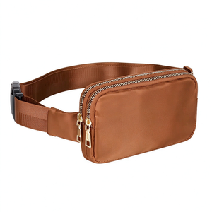 Sac banane en velours côtelé, double pochette, léger, unisexe, 2L, étanche, pour téléphone, vente en gros d'usine - Product Image 1