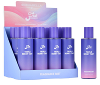 SCENABELLA Série Fraîche Brume Parfumée Écologique Florale et Fruitée 250ml - Spray Corporel Longue Durée pour Femme