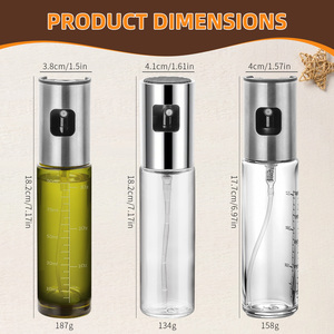 Botellas de vidrio para aceite de cocina con logotipo personalizado, botella pulverizadora de aceite de oliva para cocinar - Product Image 2