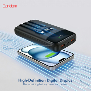 เพาเวอร์แบงค์ Earldom 10000mAh พร้อมสายชาร์จในตัว หน้าจอ LED แสดงผล รองรับการชาร์จเร็ว 22.5W ชาร์จเร็ว USB-C/USB/8-PIN - Product Image 3