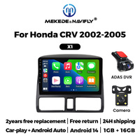 Radio Estéreo de Coche Navifly con Pantalla Multimedia Reproductor de DVD Android para Honda CRV 2002 2004 2003 2005 con Soporte para Cámara WiFi FM BT