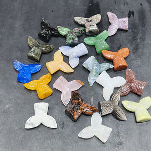 Venta al por mayor a granel Piedra Natural Cristal Tallado cola de pez tallado para regalo Deco - Product Image 1
