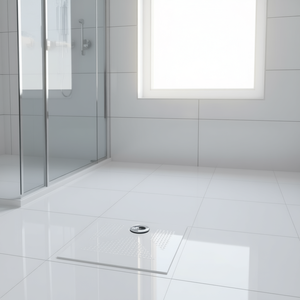 Receveur de douche en céramique 90 x 90 cm H3.6 blanc brillant carré avec drain de sol pour salle de bain - Product Image 3