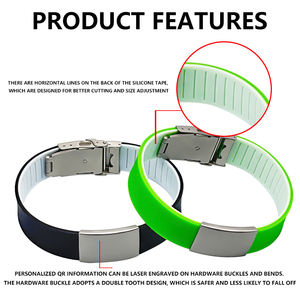 Özel spor kauçuk silikon bilezikler erkekler mesaj veya logo kişiselleştirilmiş bilek bantları ile kendi kauçuk bilekliği yapmak - Product Image 3