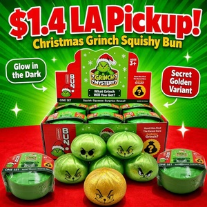 Juguete Blandito Antiestrés Grinch que Brilla en la Oscuridad, Variante Dorada Secreta, para Niños Mayores de 3 Años, Unisex - Product Image 1
