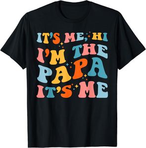 Festa del papà regalo ciao sono il papà sono <span class=keywords><strong>io</strong></span> divertente per papà T-Shirt Streetwear maglietta estiva personalizzata maglietta a girocollo a manica corta - Product Image 1