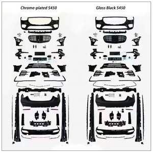 Accessoires Auto W223 <span class=keywords><strong>Classe</strong></span> S <span class=keywords><strong>2021</strong></span> + Mise à niveau S63 S450 Kit de carrosserie de jupe latérale de calandre de pare-chocs avant et arrière pour <span class=keywords><strong>Mercedes</strong></span>-Benz - Product Image 2