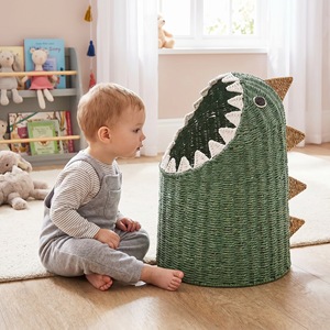 Cesta de Papel con Diseño de Dinosaurio T-Rex, Linda y con Boca Abierta, de Gran Capacidad, para Guardar Juguetes en la Habitación de los Niños, Venta al Por Mayor - Product Image 1