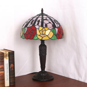 โคมไฟตั้งโต๊ะสไตล์ยุโรปย้อนยุค อบอุ่น น่ารัก ลายดอกกุหลาบ สำหรับห้องนั่งเล่นและห้องทำงาน-จัดจำหน่ายโดยตรงจากโรงงาน - Product Image 2