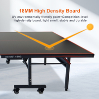 Loki Rxton 1800 entraînement en intérieur 18mm roulettes de Table de ping-pong professionnelles Table de Tennis de Table mobile pliable