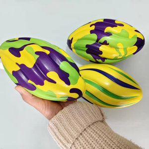 マルディグラスパイラルフットボールスクイーズストレス解消玩具売れ筋プロモーション & ビジネスギフト - Product Image 2