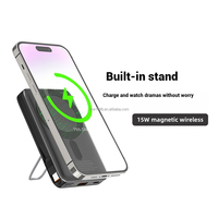 Power Bank Mini 10000mAh Pengisian Daya Ultra Cepat PD 22.5W Baru, Stand Ponsel Lipat Nirkabel Magnetik 15W