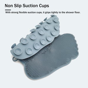 Silikon-Dusch fuß wäscher bürste Kunststoff-Bade bürste zur Bein reinigung und Massage der Fuß zirkulation - Product Image 3