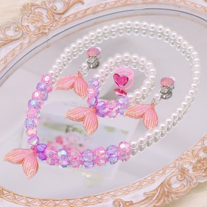 Ensemble de bijoux princesse pour petites filles, ensemble de bijoux queue de sirène 5 pièces, cadeau parfait pour les fêtes d'anniversaire et les jeux de déguisement - Product Image 3