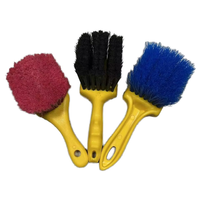 Brosse de nettoyage intérieur de voiture à poils synthétiques colorés doux (60 mm) pour surfaces délicates, en PP, taille 210 mm, pour élimination de la poussière