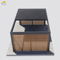 Kit de persiennes motorisées de luxe pour toit de maison, ouverture électronique rétractable avec cadre thermolaqué pour pergola de toit