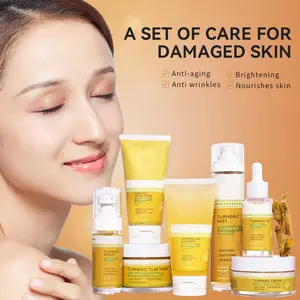 Conjunto de productos para el cuidado de la piel, cosmético vegano, blanqueador, antiacné, productos para el cuidado de la piel