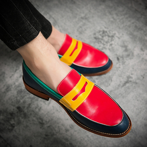 Chaussures habillées décontractées personnalisées pour hommes, chaussures mocassins colorées populaires, chaussures italiennes de soirée en boîte de nuit, chaussures <span class=keywords><strong>bateau</strong></span> attrayantes - Product Image 1