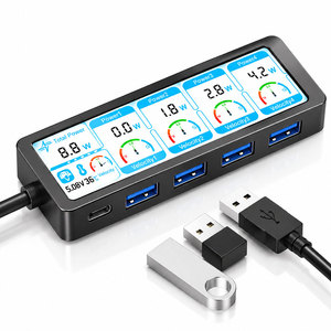 Hub USB Portátil de 4 Puertos USB 3.0 con Transferencia de Datos de 5Gbps y Pantalla de Monitoreo de Energía en Tiempo Real - Product Image 5