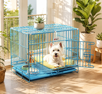 Cage pliable en métal pour chien, grande cage d'intérieur pour animaux de compagnie, niche en fil de fer pour chiens de petite et moyenne taille