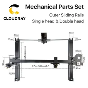 Cloudray Laser Mechanische Onderdelen Externe Glijgeleider Voor Co2 Lasergraveermachine