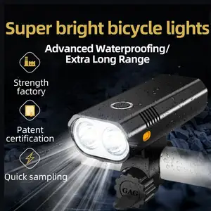 야간 라이딩 USB 충전 조명 승차 장치 산악 자전거 유도 경고 프런트 라이트 액세서리