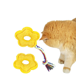 Jouet à mâcher écologique en loofah pour chat et chien - Nettoyage et soin des dents, résistant aux morsures, jeu interactif et relaxation - Product Image 4