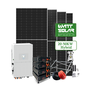 Sistema Completo de Energía Solar de 5kW a 250kW <span class=keywords><strong>con</strong></span> Batería e <span class=keywords><strong>Inversor</strong></span> Híbrido, Solución de Sistema Solar para Uso Doméstico y Comercial - Product Image 2