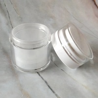 OFFRE SPÉCIALE BLANC cosmétique en plastique acrylique soins de la peau pot de crème sans air 15 30 50 ml
