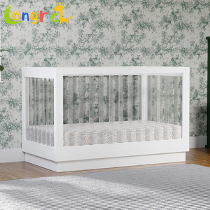 Lit de bébé en acrylique transparent moderne et polyvalent pour <span class=keywords><strong>chambre</strong></span> à coucher, hôtel, hôpital, salle à manger, salon, utilisation scolaire - Product Image 2