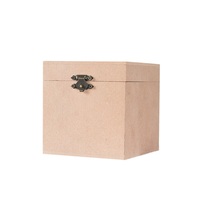 Boîte en bois MDF multi-usages, décoration élégante en bois pour le bricolage, le rangement, la présentation et l'organisation de petits objets, finition naturelle