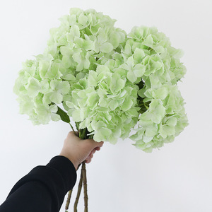 Fleurs d'hortensia artificielles en caoutchouc souple, impression 3D haute simulation, décoration intérieure, accessoires de mariage - Product Image 3