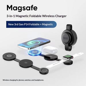 Cargador Inalámbrico Magnético Plegable Tres en Uno, Cargador Inalámbrico Magnético Multifuncional Portátil para Teléfono Móvil - Product Image 2