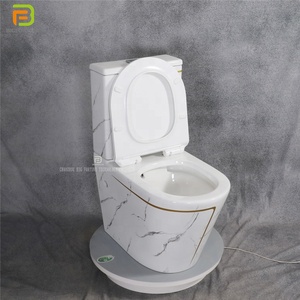 В европейском стиле напольный унитаз из керамического мрамора - Product Image 2